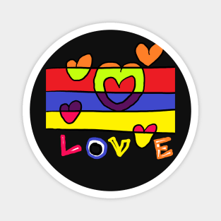 love and heart pattern Magnet